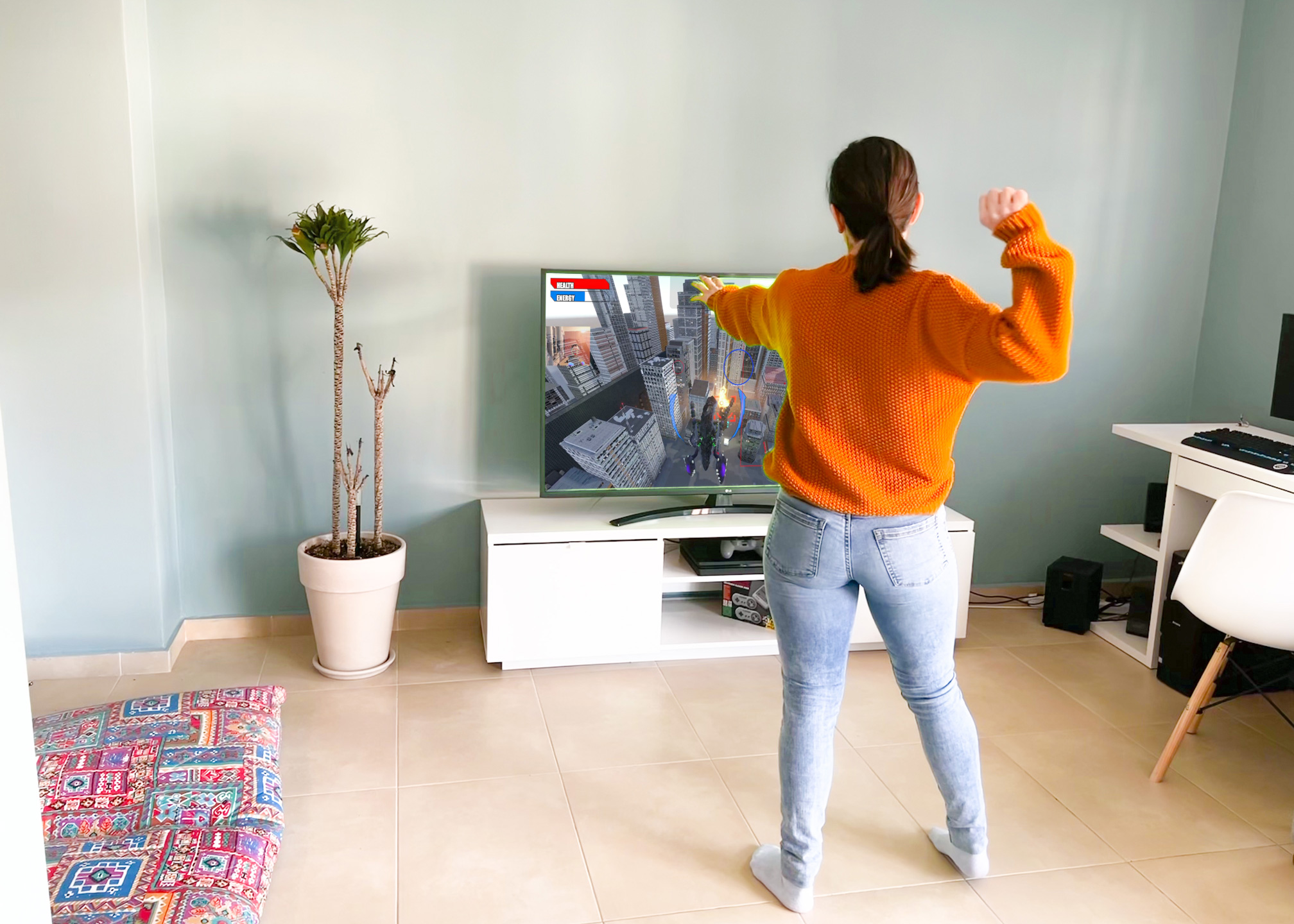 Jugando al juego Crusher de STASISM